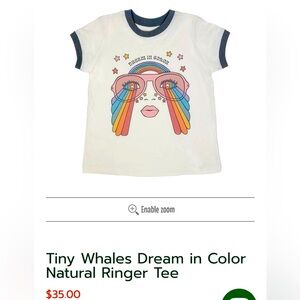 Tiny Whales- 
Size 8 Cotton 
Jersey Girls Ringer
